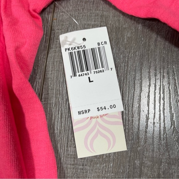 Pink Lotus Movement Sweatshirt Terry Size L bright pink - Picture 3 of 7